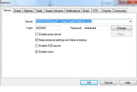 change metatrader password